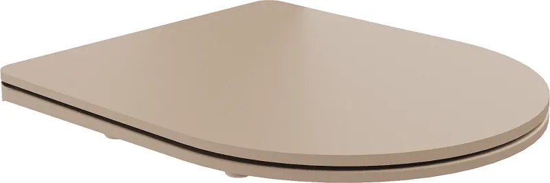 Mexen tampa de queda lenta slim, duroplast, cappuccino mate - 39740064