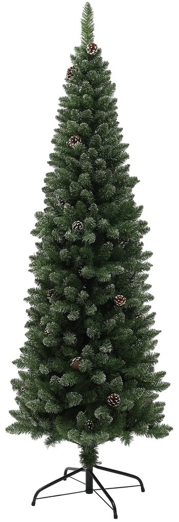 HOMCOM Árvore de Natal 180 cm Árvore de Natal Artificial com 618 Ramos e Suporte de Metal Árvore de Natal para Interior Verde