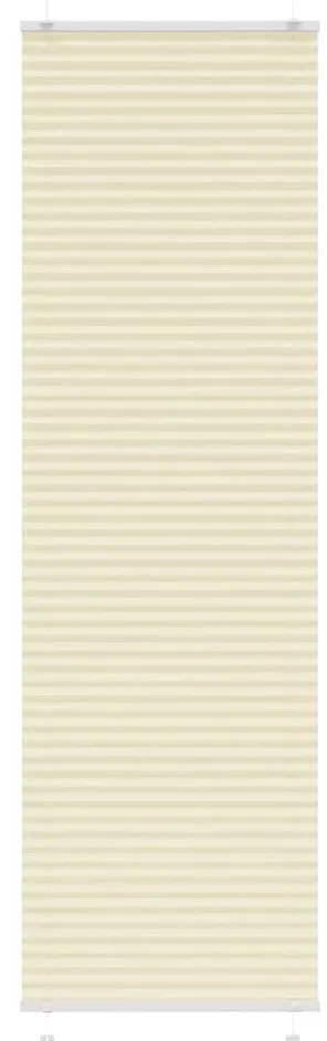vidaXL Creme Plissada Cega 65x200 cm Largura Tecido 64,4 cm Poliéster