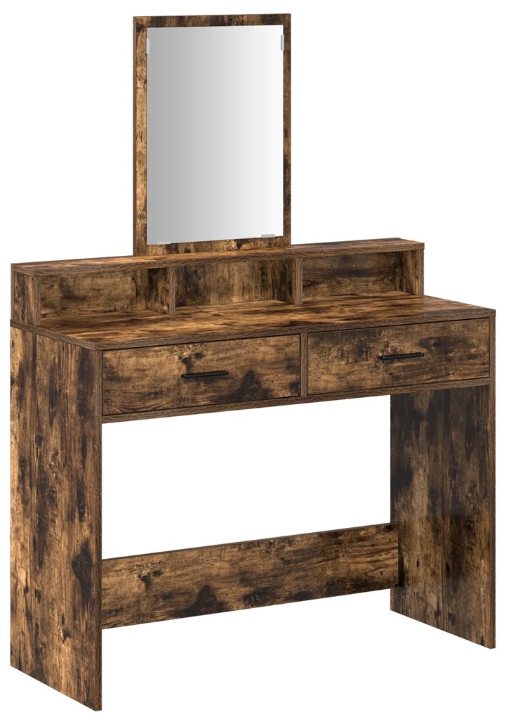 Carvalho Fumado Madeira Sólida 100 x 41 x 140 cm