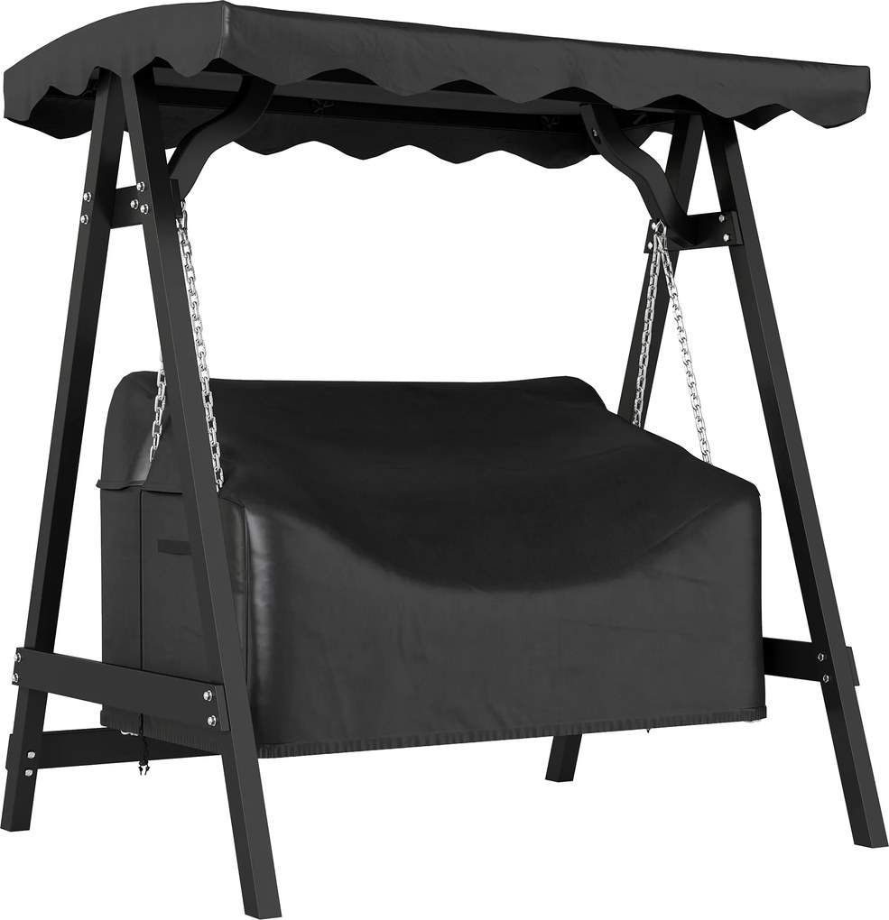Outsunny Capa para balanço de jardim 2 lugares, capa impermeável, à prova de vento e resistente aos UV, tecido Oxford 420D | Aosom Portugal