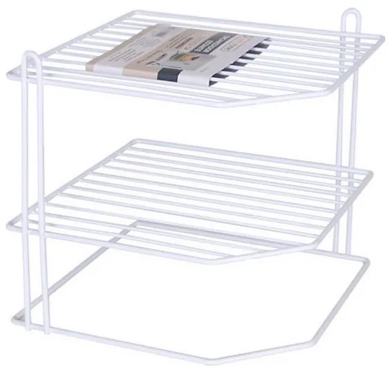 Estante de Esquina Confortime Branco Metal (22 X 22 X 25 cm)