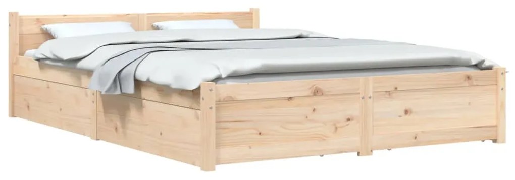 Estrutura de cama com gavetas 135x190 cm casal