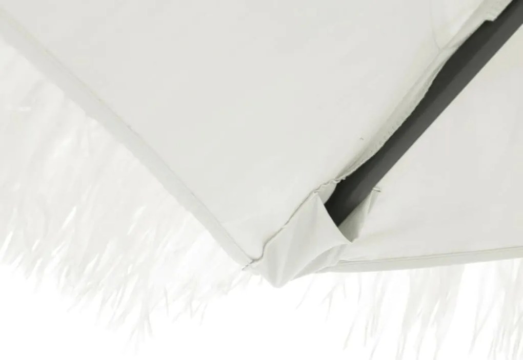 Guarda-sol de jardim com poste de aço 248x248x248 cm branco