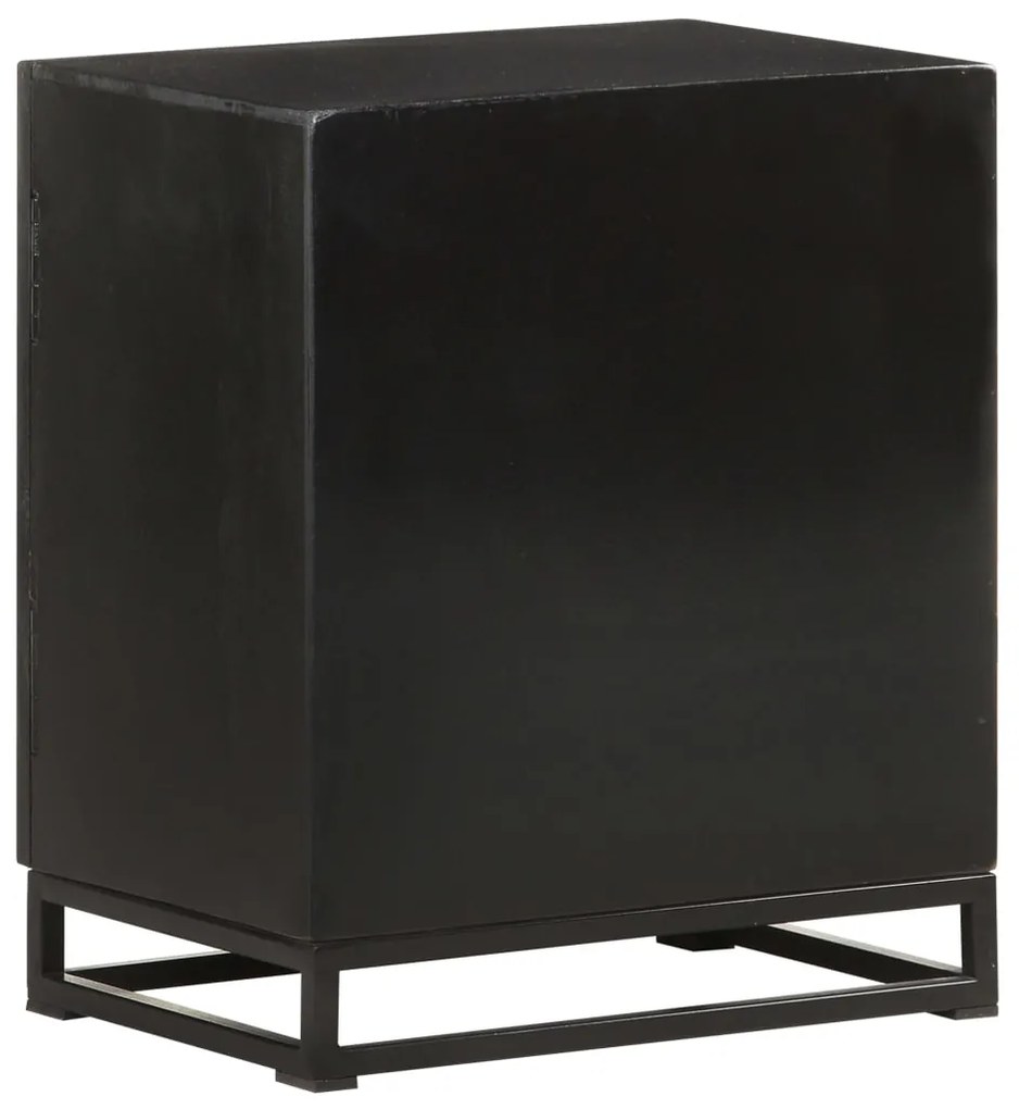 Mesa de cabeceira 40x30x50 cm acácia e mangueira maciça preto