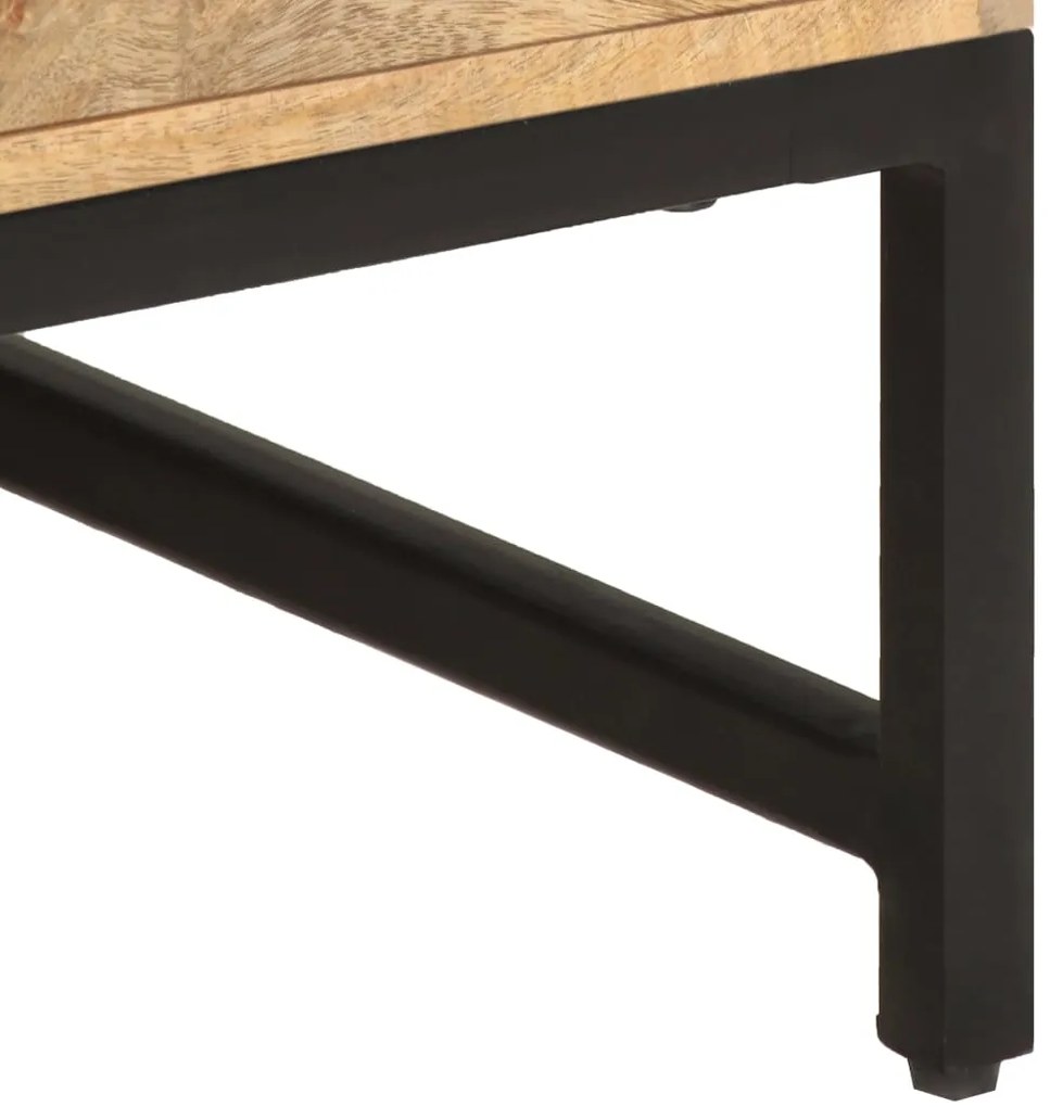 Mesa de centro 67x67x45 cm madeira de mangueira maciça