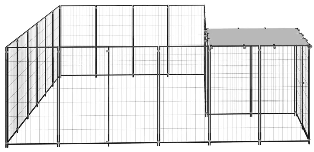 Canil 8,47 m² aço preto