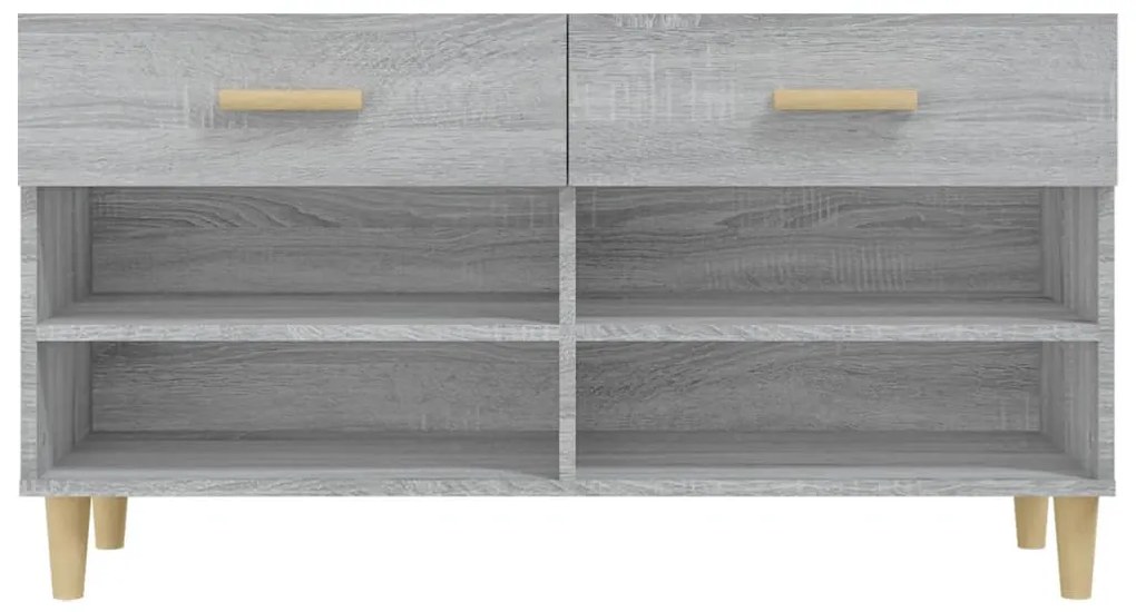 Sapateira 102x35x55 cm derivados de madeira sonoma cinza