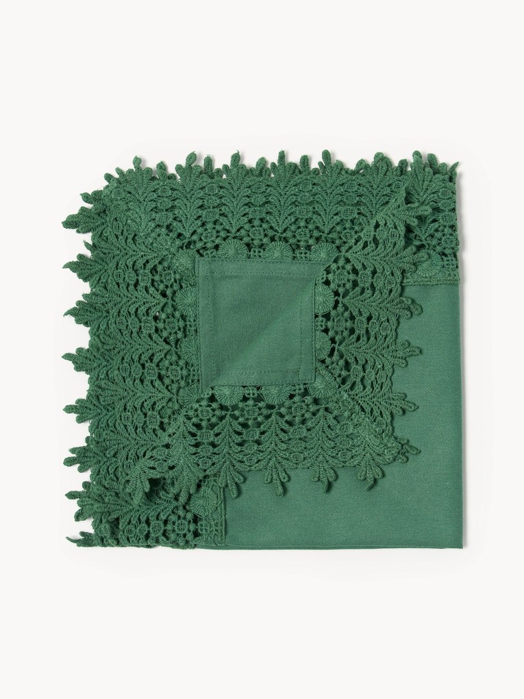 Guardanapos de tecido com renda Flavia, 4 uni.