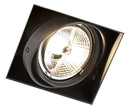 Foco embutido preto GU10 AR70 sem moldura - Oneon