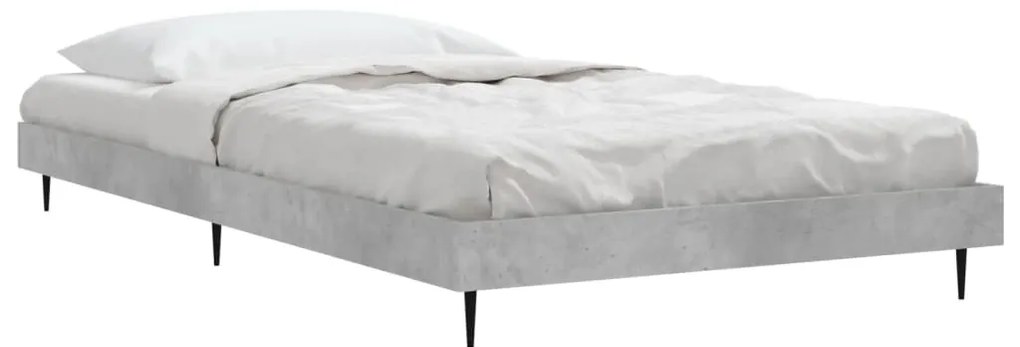 Estrutura de cama 90x200 cm derivados de madeira cinza sonoma