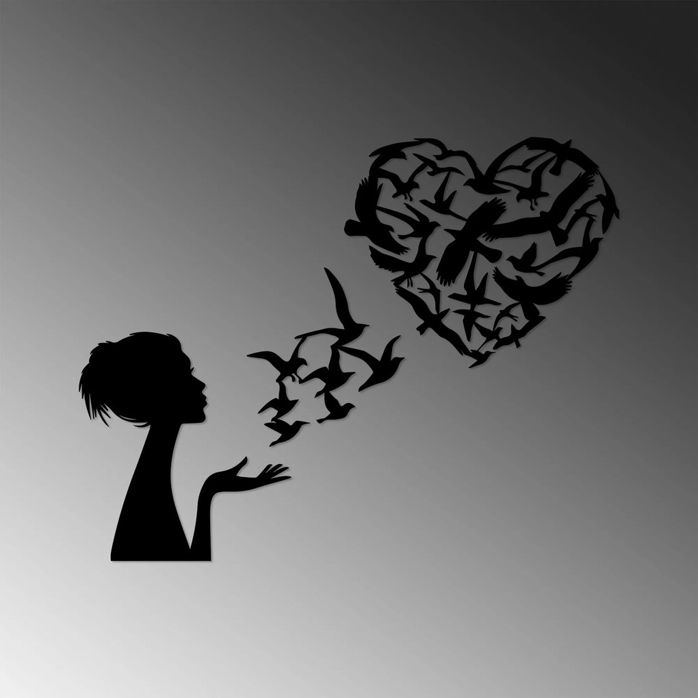 Acessório Decorativo de Metal Model-465 – Preto – 63 x 50 cm