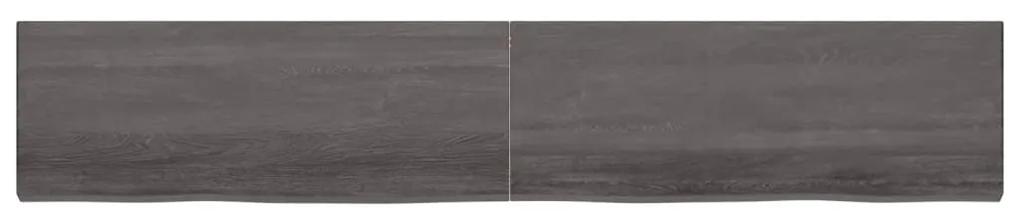 Prateleira de parede 220x40x6 cm carvalho tratado cinza-escuro