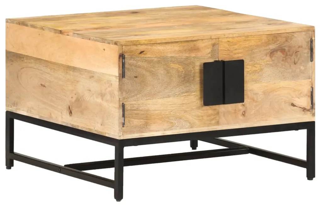Mesa de centro 67x67x45 cm madeira de mangueira maciça