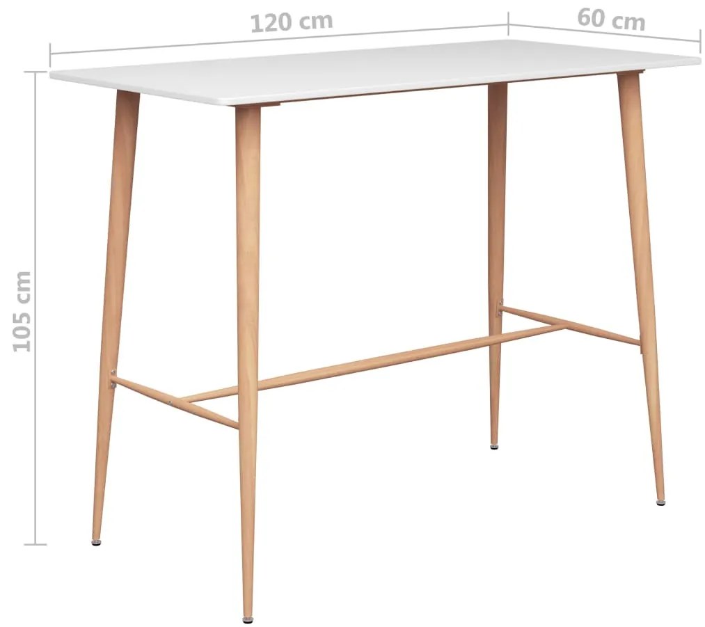 7 pcs conjunto de bar branco e preto