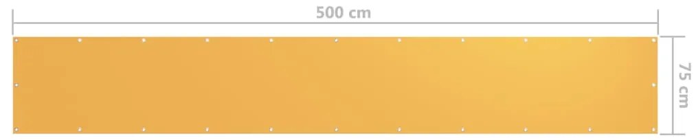 Tela de varanda 75x500 cm tecido Oxford amarelo