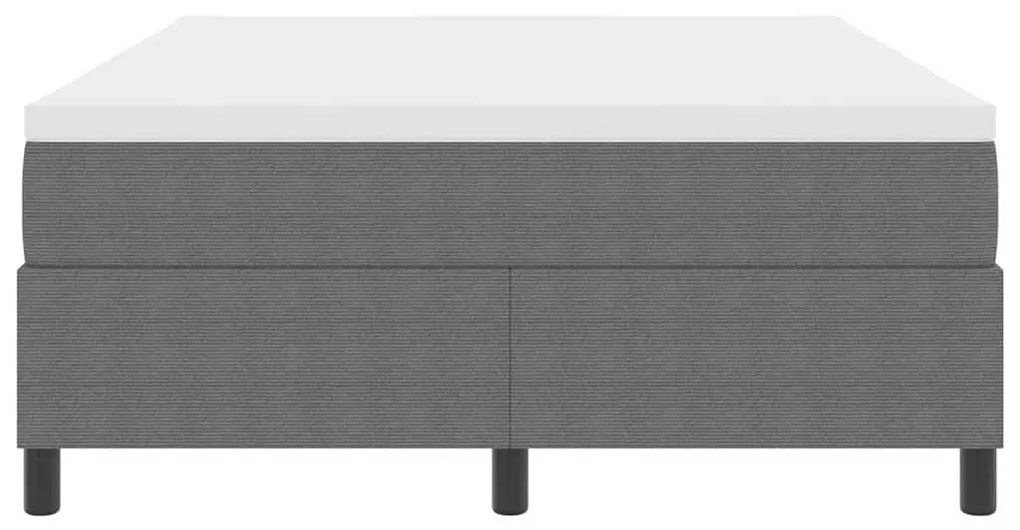 Cama Box com Colchão Cinza Claro, 140 x 200 cm, Veludo.