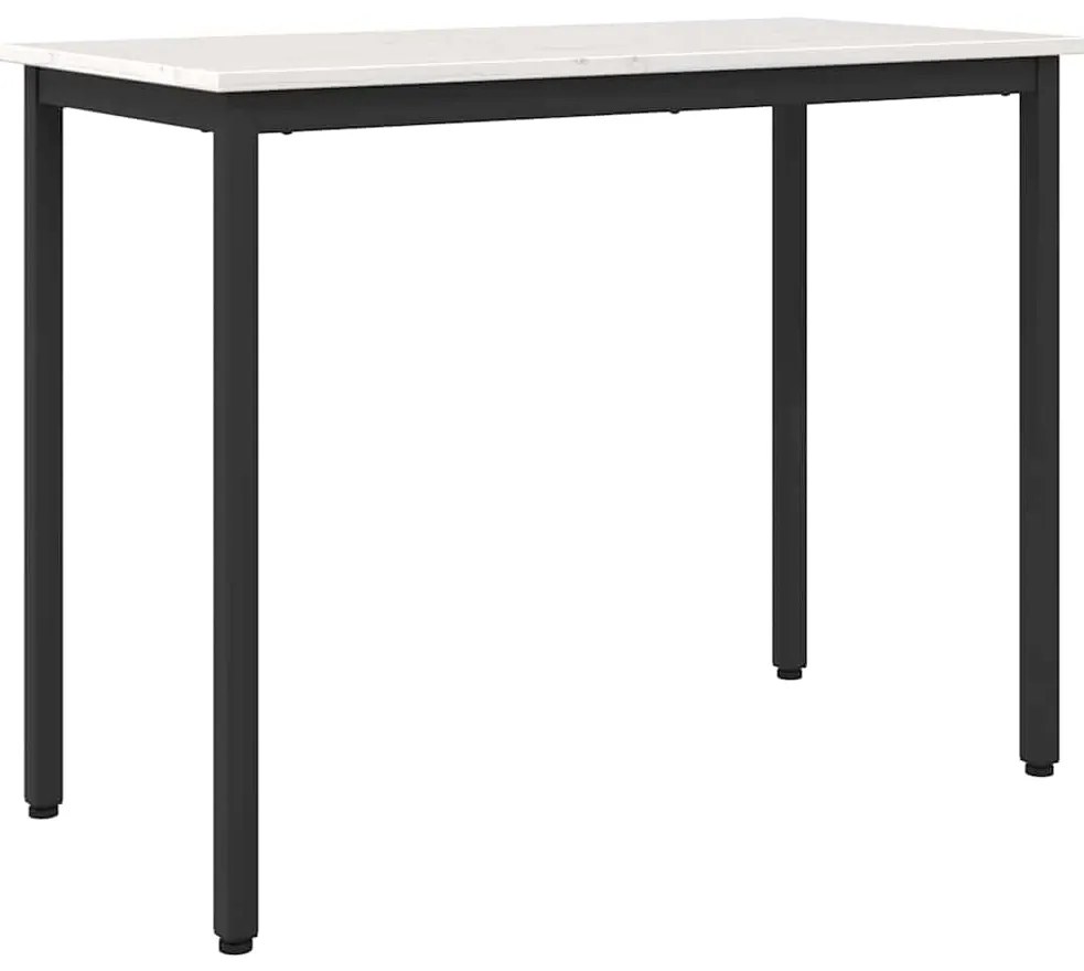 vidaXL mesa Branco 100 x 50 x 77 cm Madeira de Engenharia e Aço
