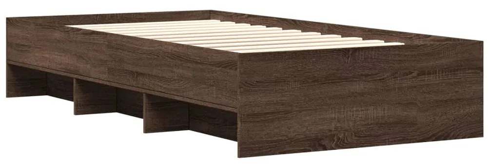 Estrutura cama s/ colchão derivados madeira carvalho castanho