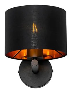 Candeeiro de parede moderno preto com dourado - VT 1 Moderno