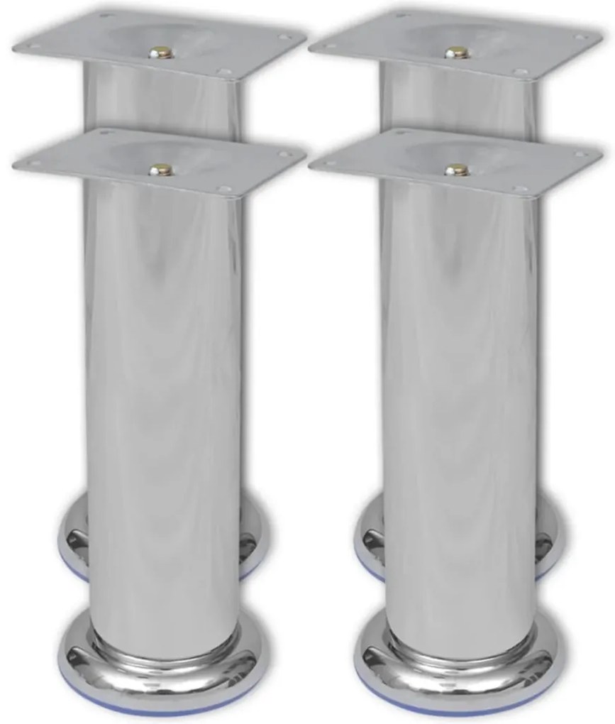 Pés para sofá redondos 8 pcs 180 mm cromado