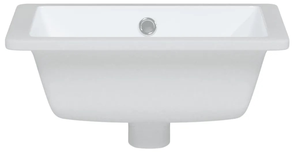 Lavatório casa de banho retangular 39x30x18,5cm cerâmica branco