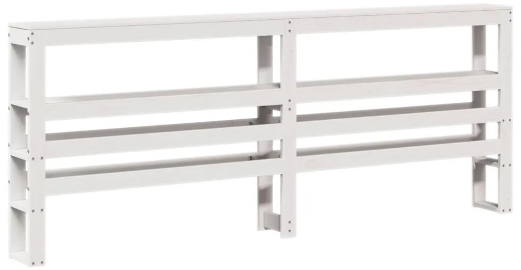 Estrutura de cama c/ cabeceira sem colchão 140x200 cm branco