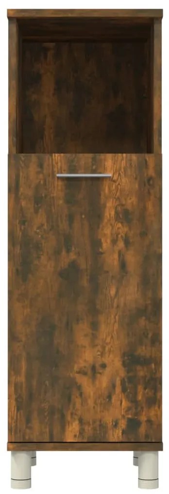 Armário de casa de banho 30x30x95 cm madeira carvalho fumado