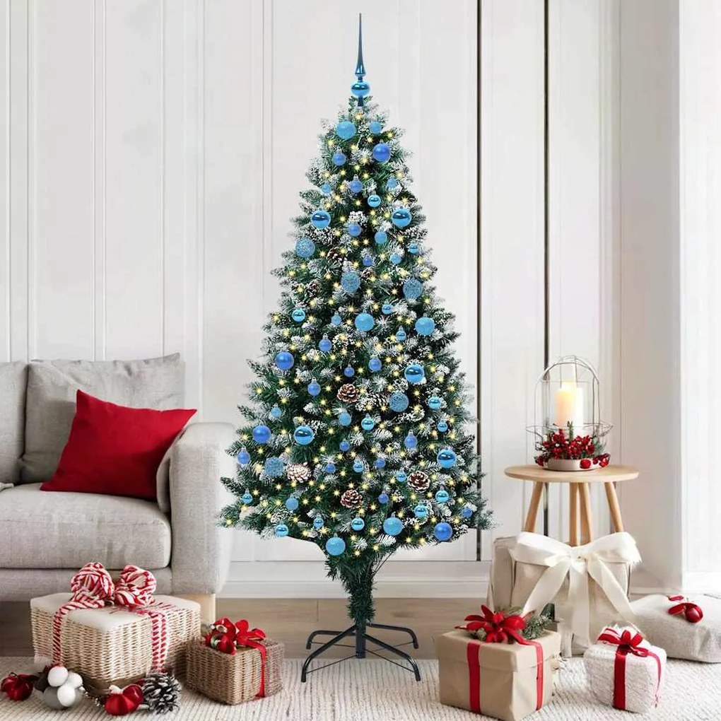 vidaXL Árvore de Natal Artificial Verde 180 cm PVC, Aço e Plástico