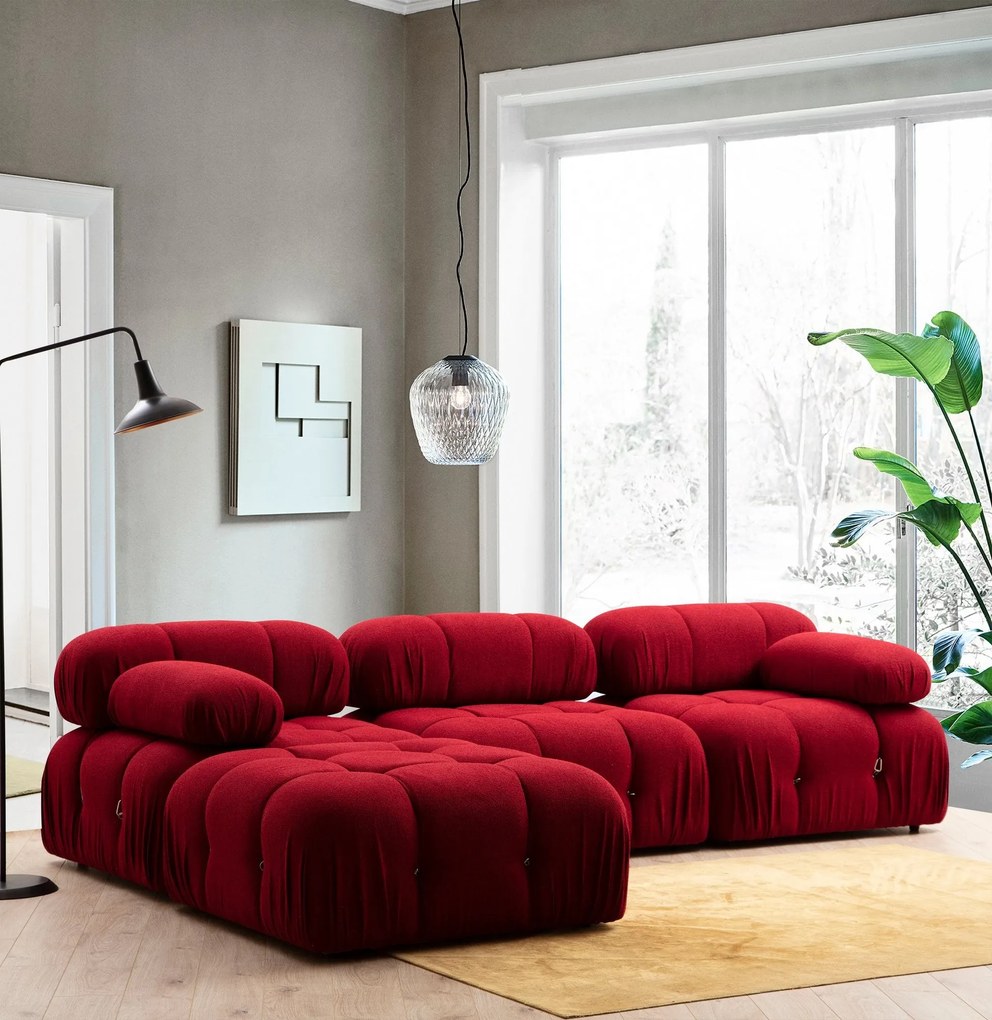 Tuffet Bubble – Vermelho – 95x95x45 cm