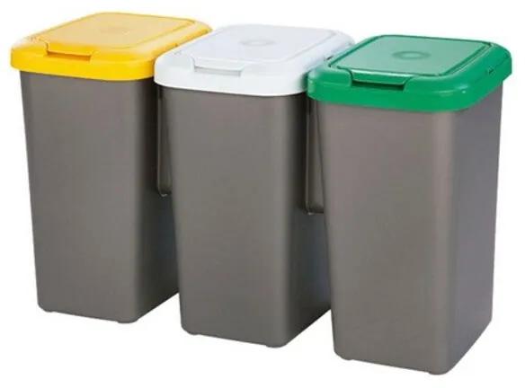 Caixote de Lixo para Reciclagem Tontarelli Plástico Cinzento (77 X 32 x 47,5 cm)