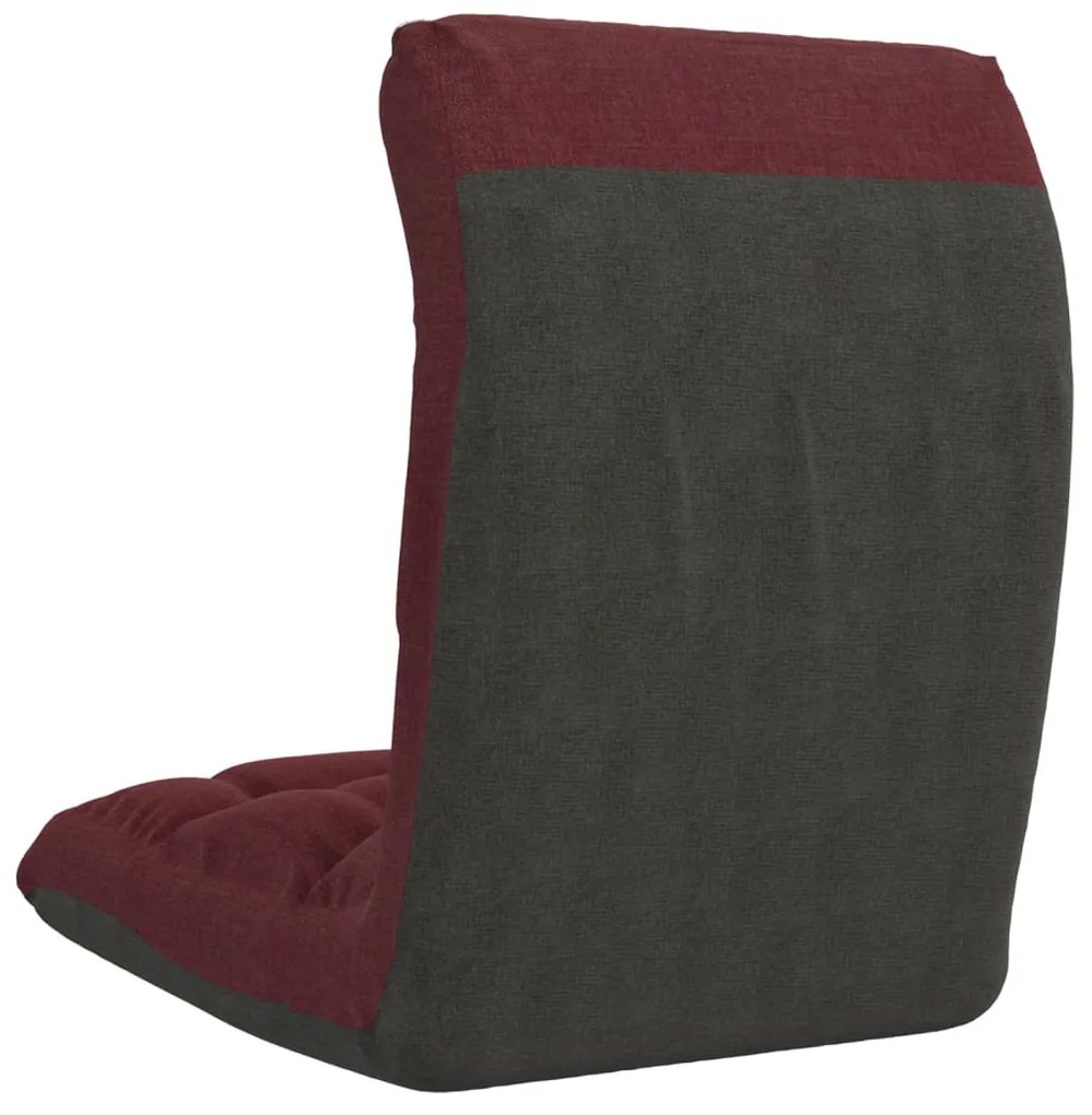 Colchão/cadeira de piso dobrável tecido vermelho tinto