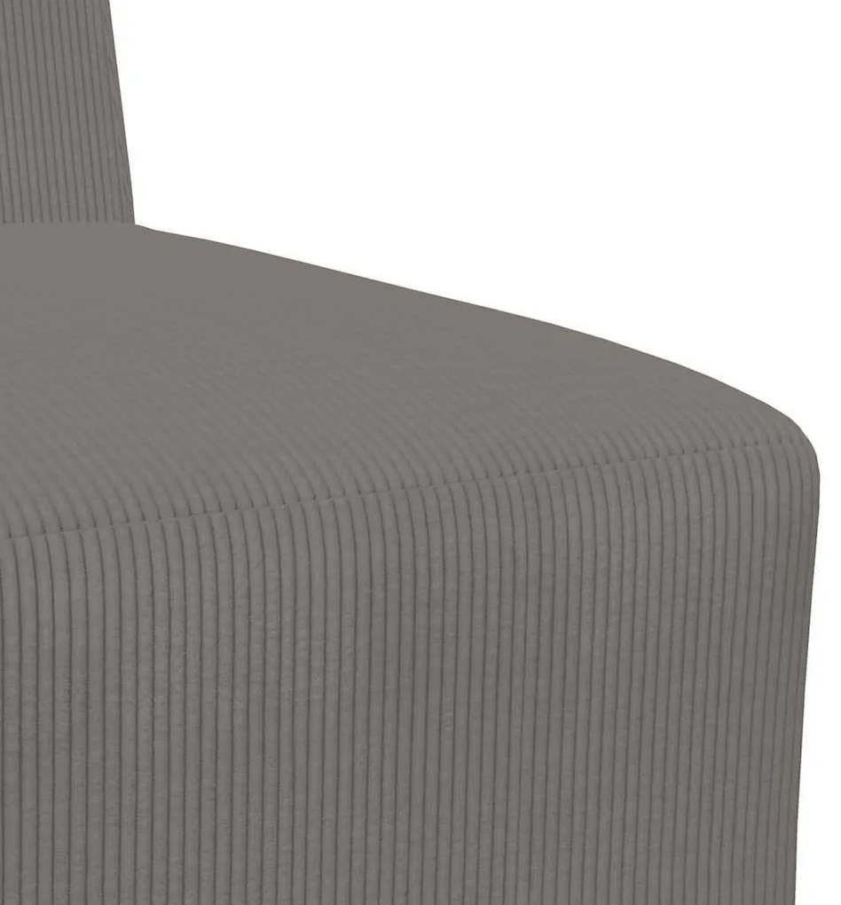 Poltrona 55 cm tecido corduroy cinzento-claro