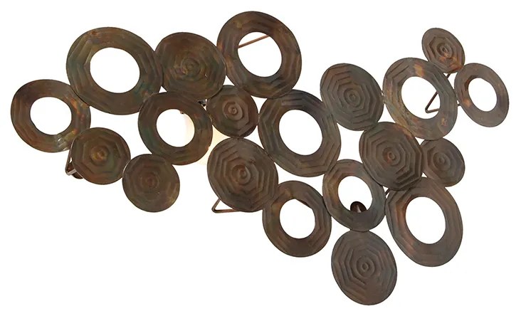 Candeeiro de parede Art Deco cobre 77 cm - Circles Art Deco