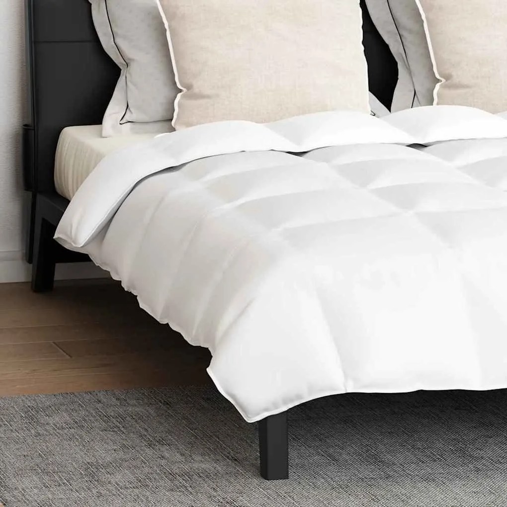 Edredão Outros 3 pcs Branco 200 x 200 cm Penugem