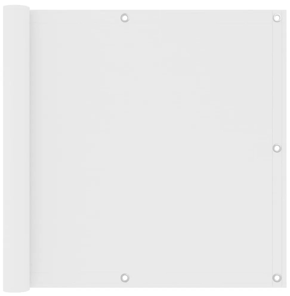 vidaXL Tela de varanda 90x500 cm tecido Oxford branco