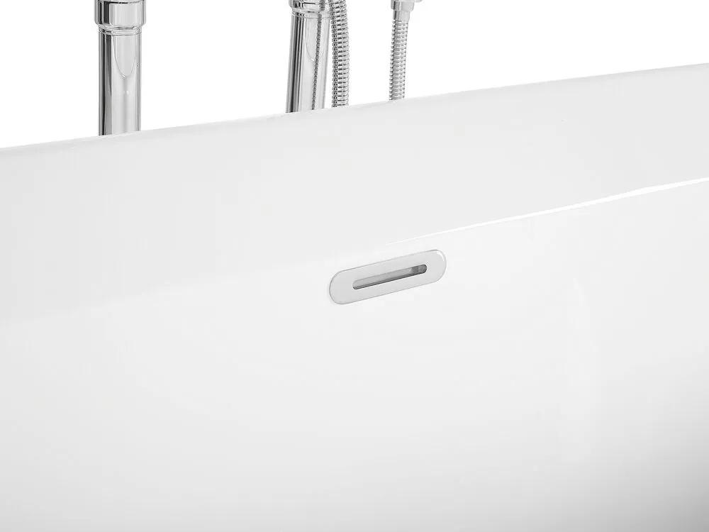 Banheira autónoma em acrílico branco 170 x 80 cm OVALLE Beliani