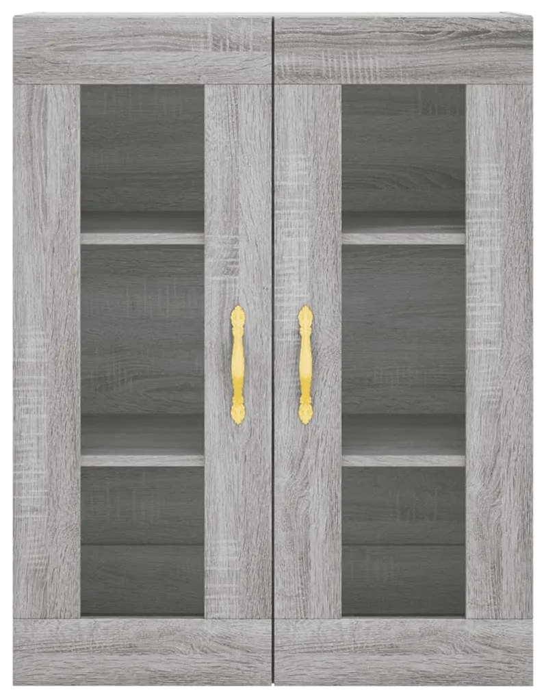 Armário de parede 69,5x34x90 cm cinzento sonoma