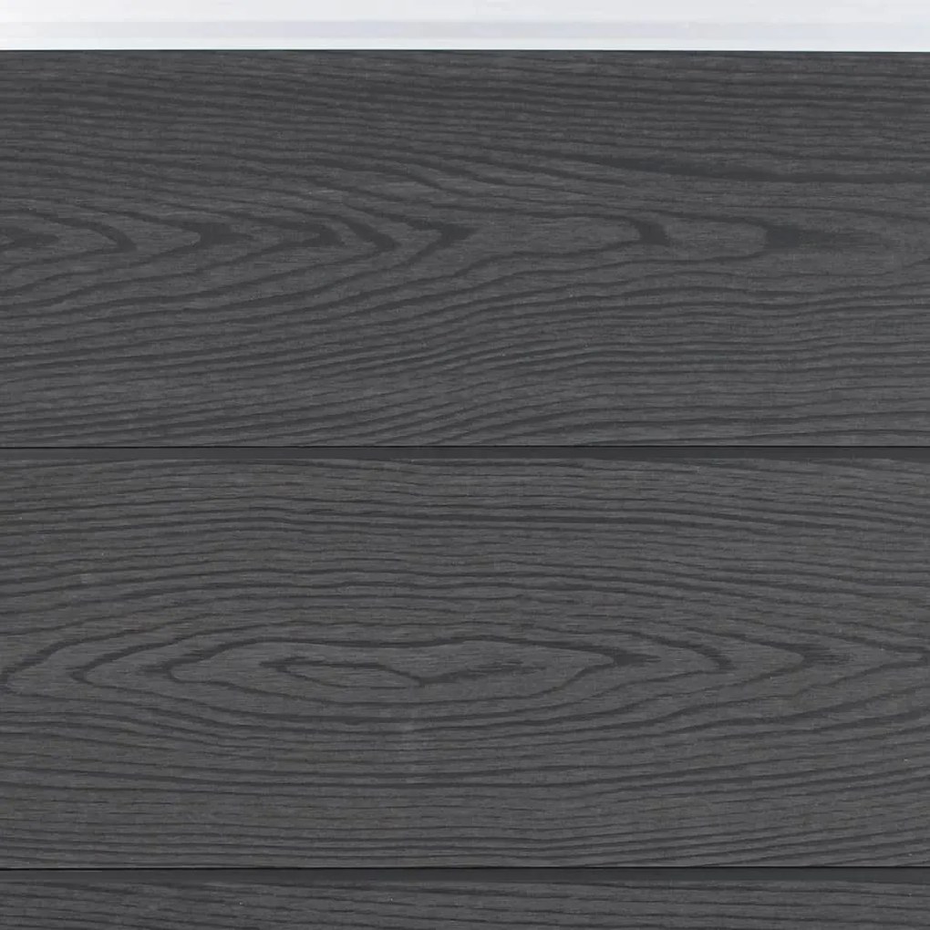 Conjunto de painéis de vedação 353x186 cm WPC cinzento