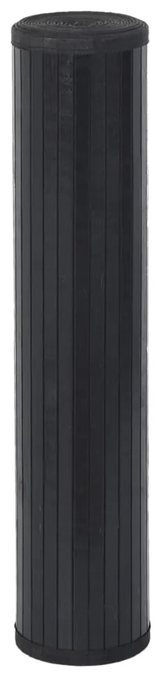 Tapete retangular 100x200 cm bambu preto