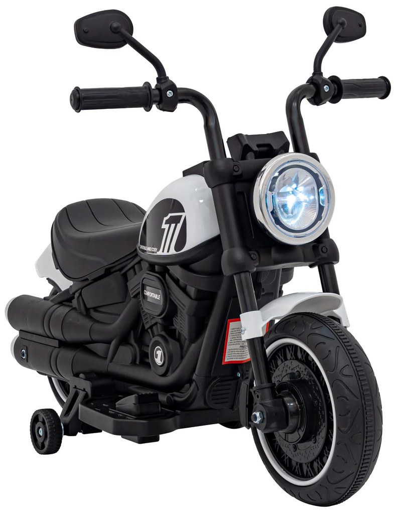 Mota elétrica para crianças 6V, Chopper FASTER, 2 a 5 anos Branca