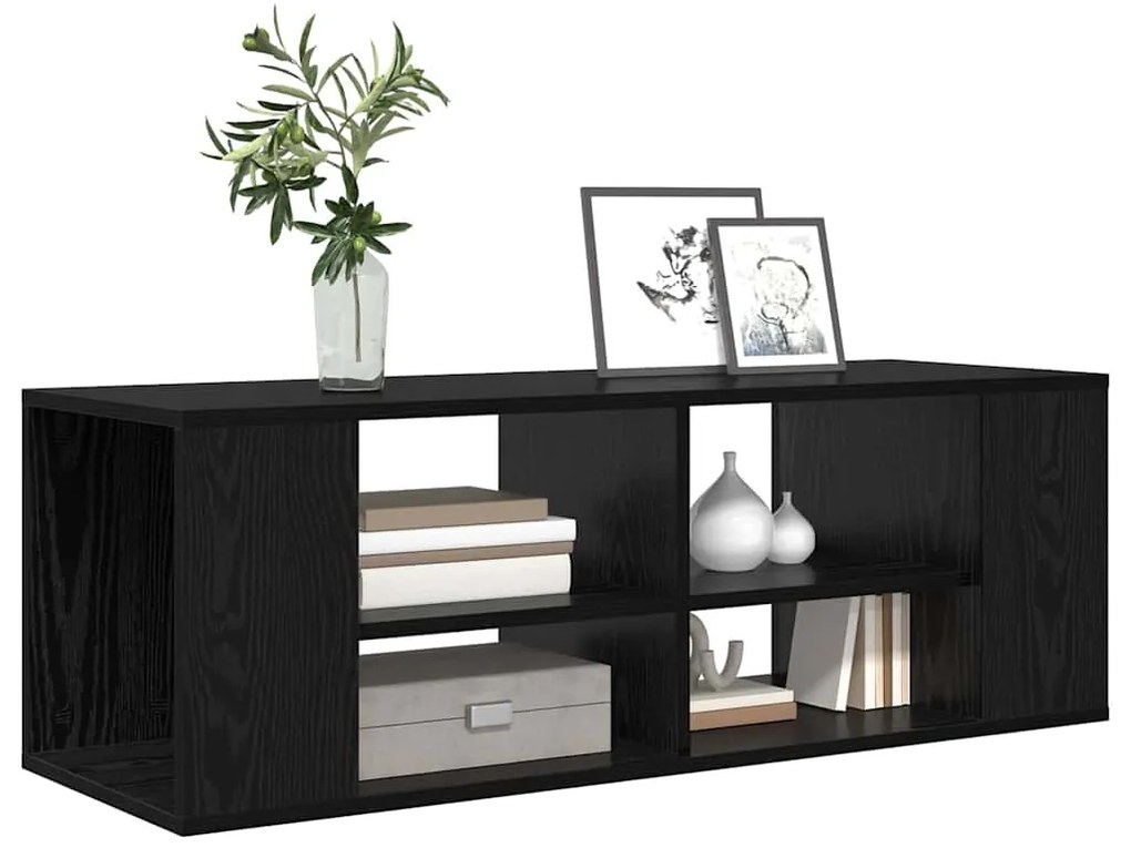Gabinete para TV com prateleira Carvalho preto 102 x 35 x 35 cm