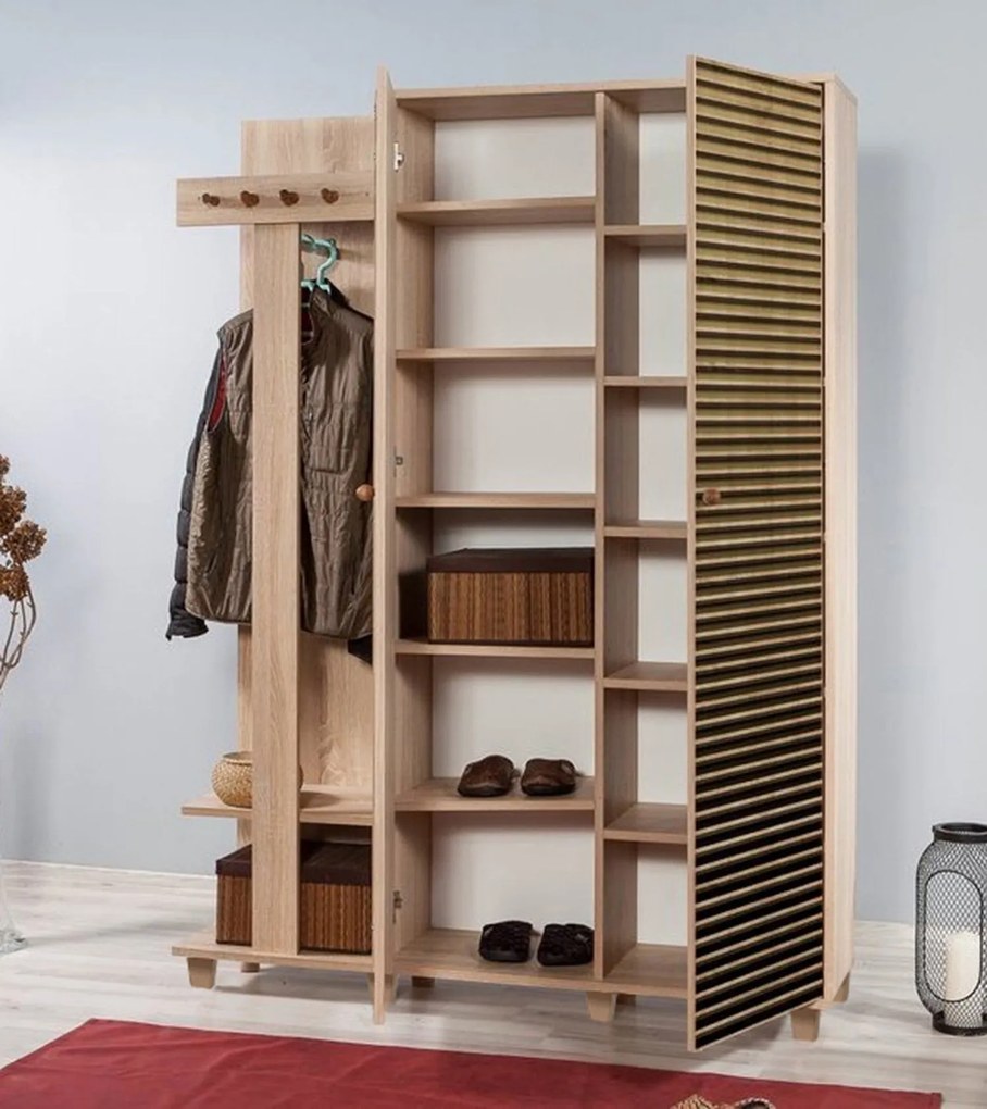 Hall Stand Garmanto – Carvalho Sonoma – 135 cm x 192 cm x 36 cm