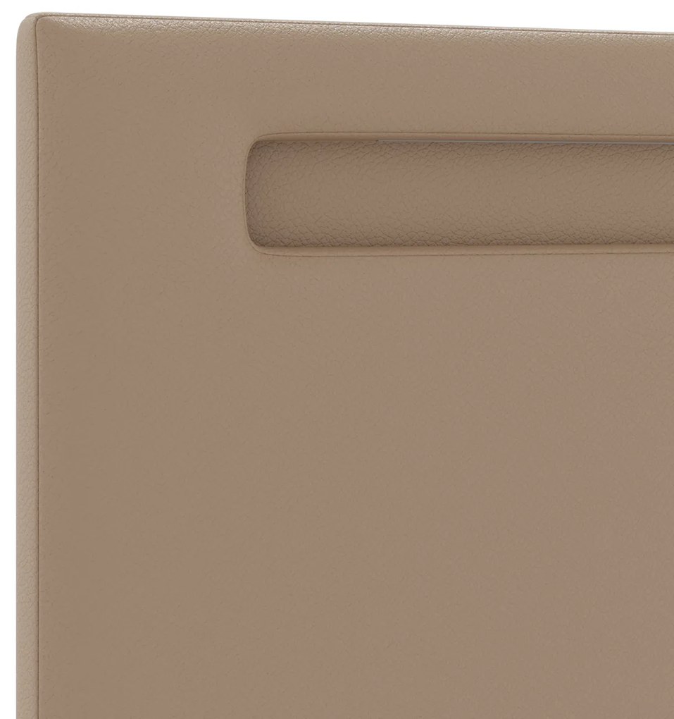 Cabeceira vidaXL Design Simples Cappuccino 140 cm em Couro Sintético