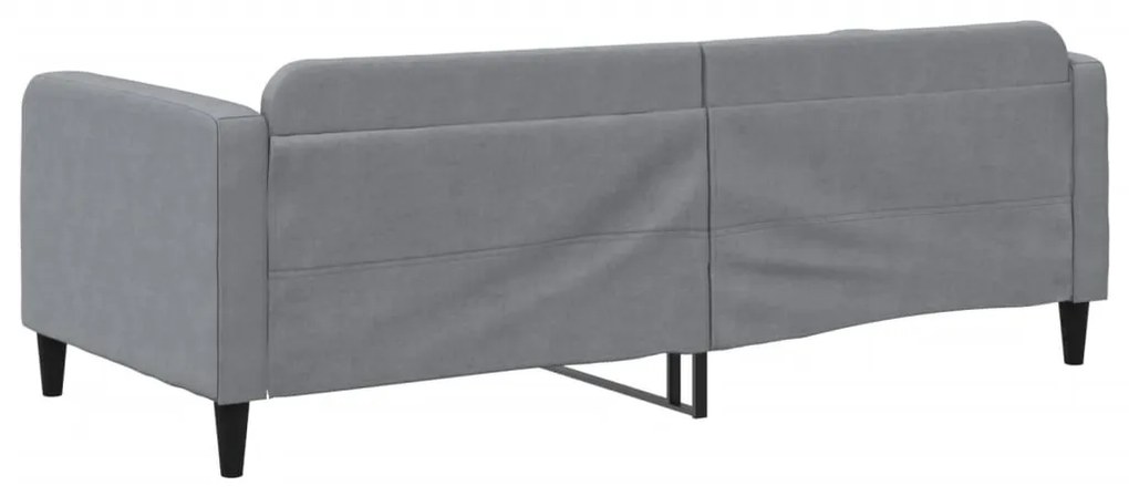 Sofá-cama 90x190 cm tecido cinzento-claro