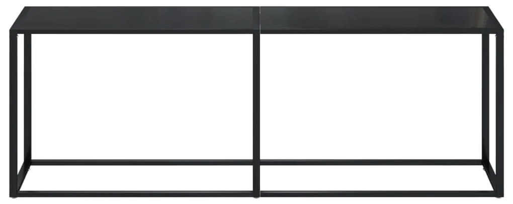 Mesa consola preto 220x35x75,5 cm vidro temperado