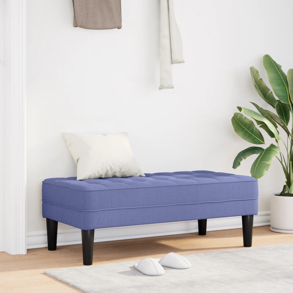 Banco vidaXL Jeans Azul 113x57x39 cm Tecido