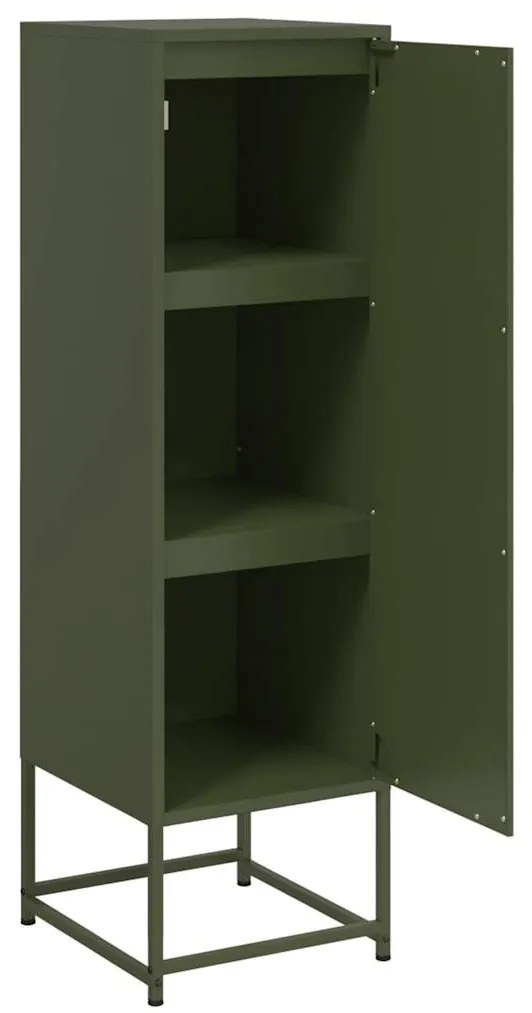 Aparador alto 36x39x123 cm aço verde azeitona