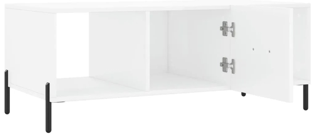 Mesa de centro 102x50x40 cm madeira processada branco brilhante