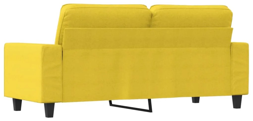 Sofá de 2 lugares 140 cm tecido amarelo-claro